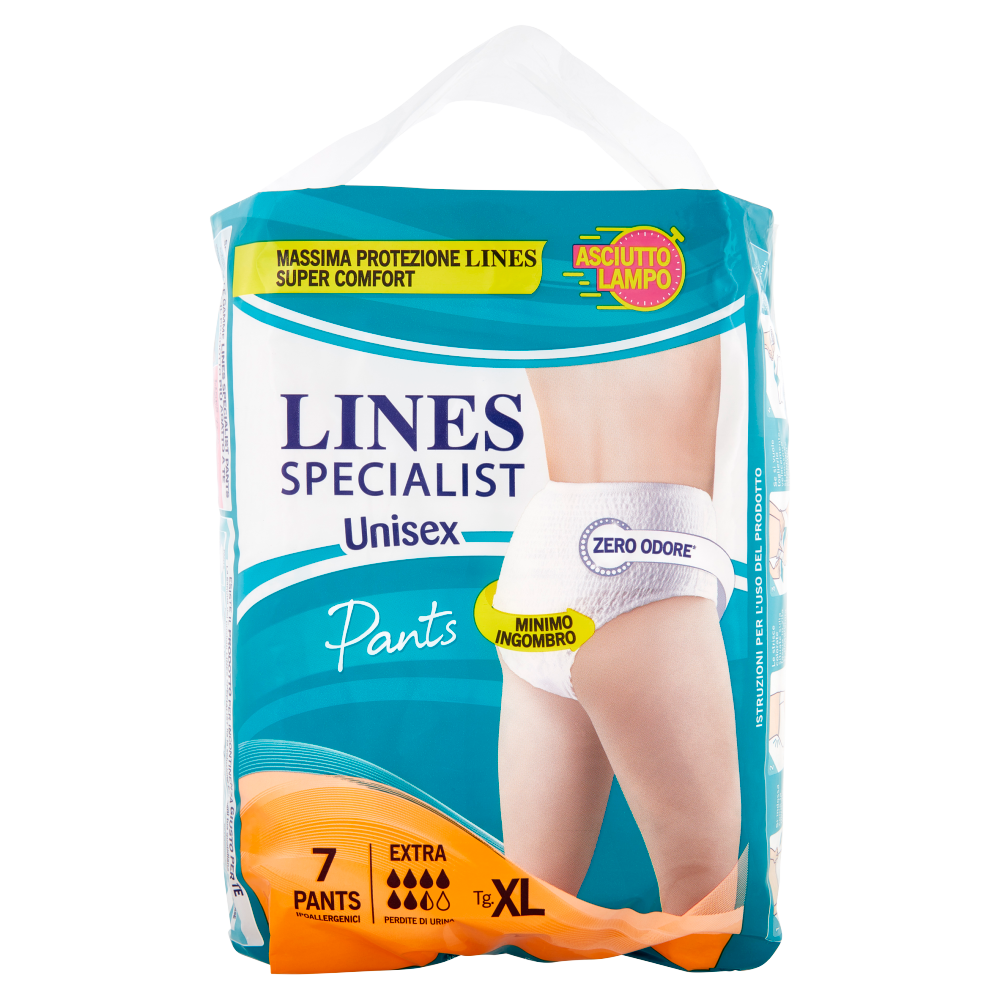Lines Specialist Unisex Extra Pants Ipoallergenici Tg. XL 7 pz