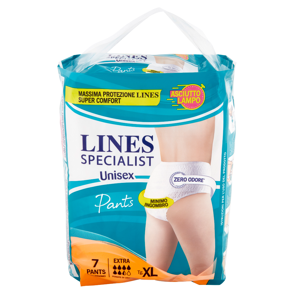 Lines Specialist Unisex Extra Pants Ipoallergenici Tg. XL 7 pz
