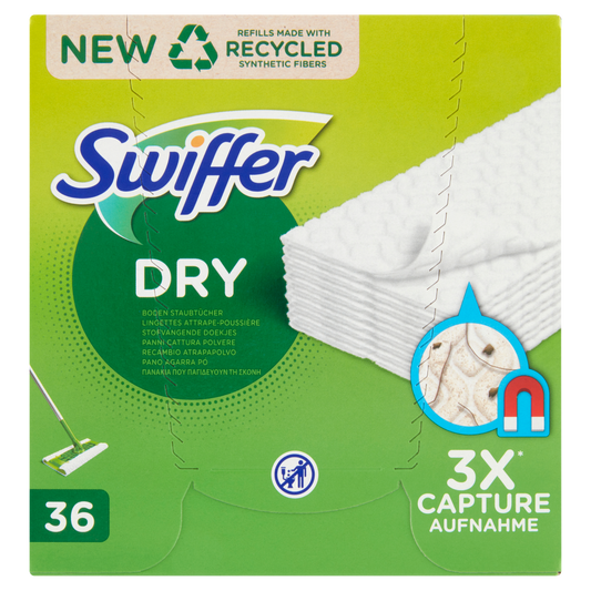 Swiffer Dry Panni Cattura Polvere per Scopa Swiffer - Ricarica 36 Panni