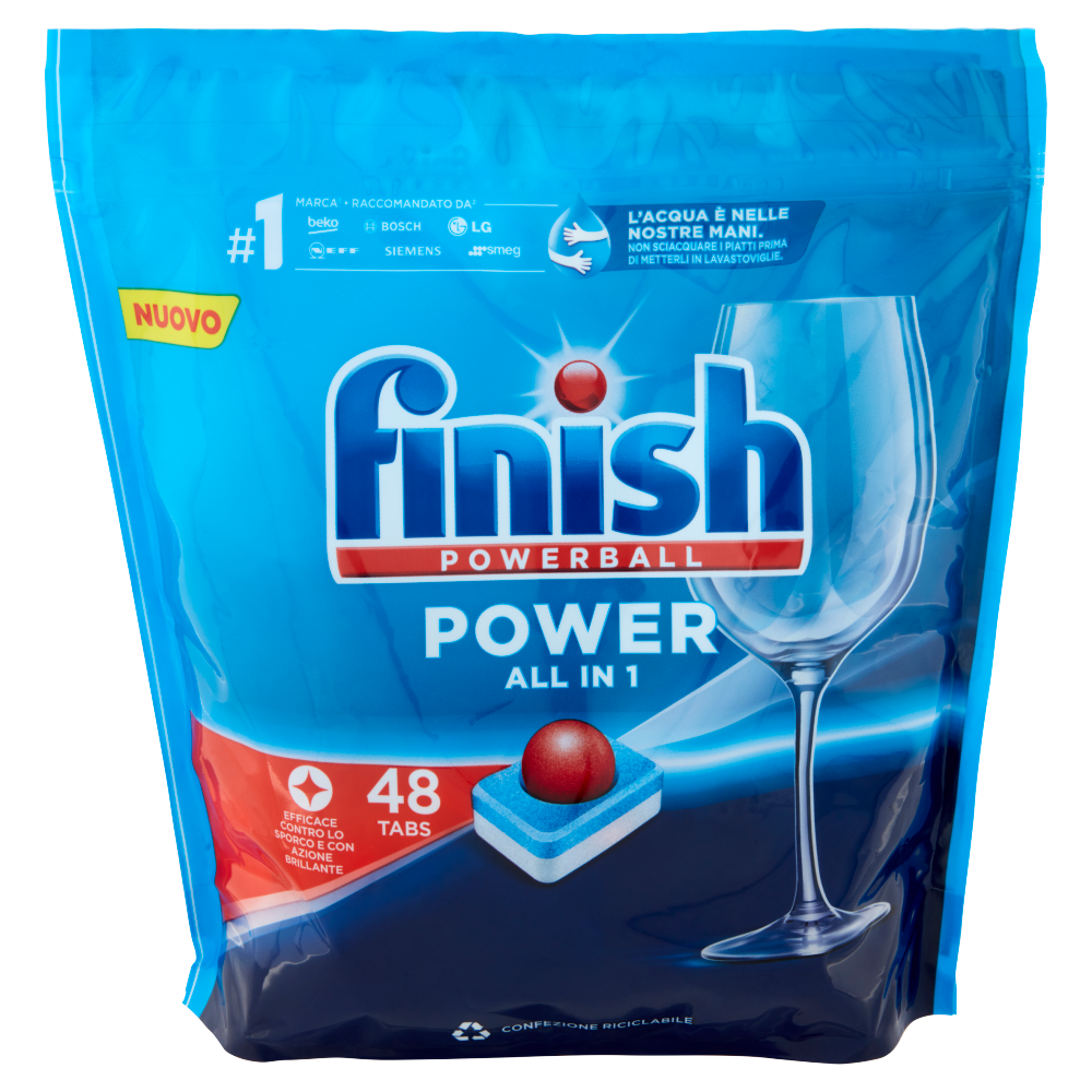 Finish Power All in One Regular pastiglie lavastoviglie 48 lavaggi 768 gr