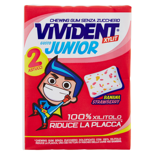 Vivident Xylit Gusto Junior Banana Strawberry 2 x 30 g (25613625)