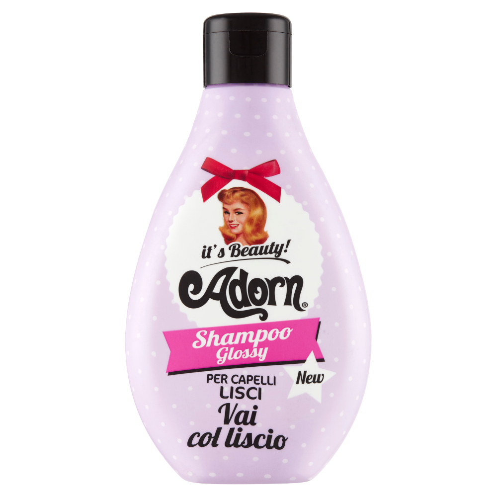 Adorn it&#39;s Beauty! Shampoo Glossy Vai col liscio per Capelli Lisci 250 ml