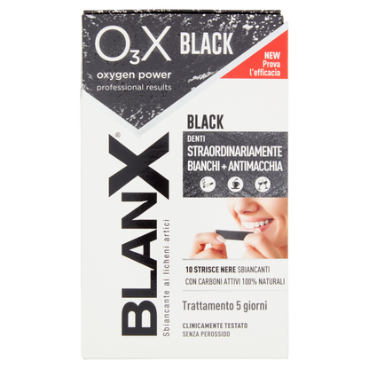 Blanx O3X oxygen power Black Strisce Nere Sbiancanti 10 pz