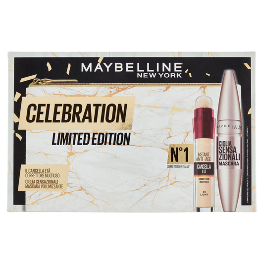 Pochette Maybelline New York, Include Correttore Il Cancella Et&#224; Light e Mascara Ciglia Sensazionali