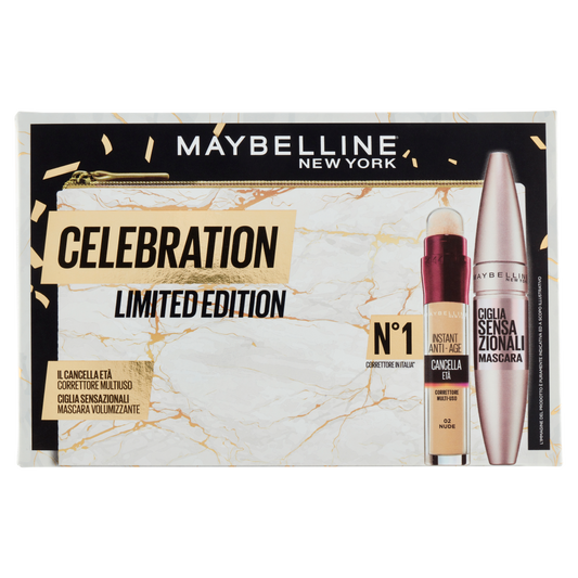Pochette Maybelline New York, Include Correttore Il Cancella Et&#224; Nude e Mascara Ciglia Sensazionali