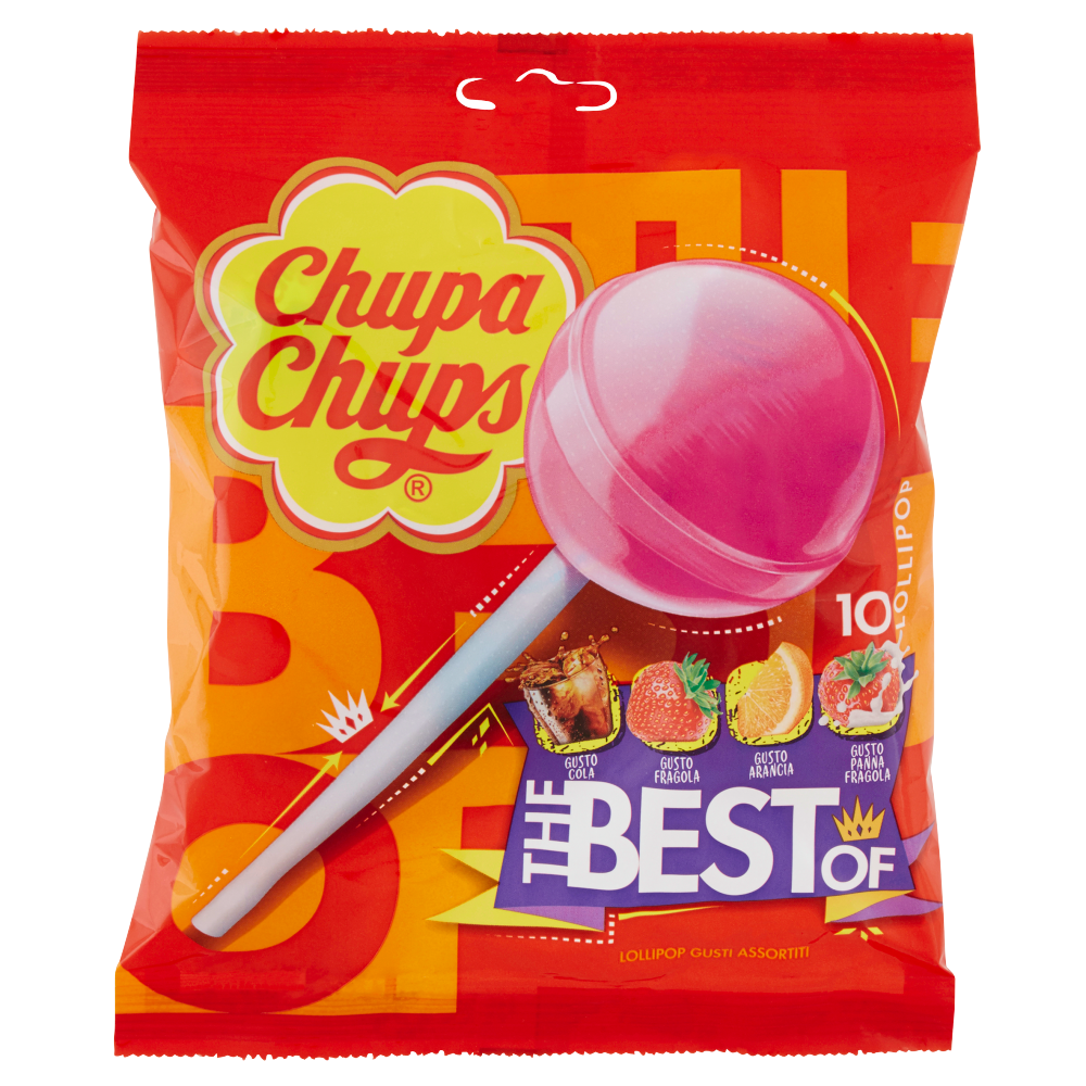 Chupa Chups The Best Of 10 Lollipop Gusti Assortiti 120 g