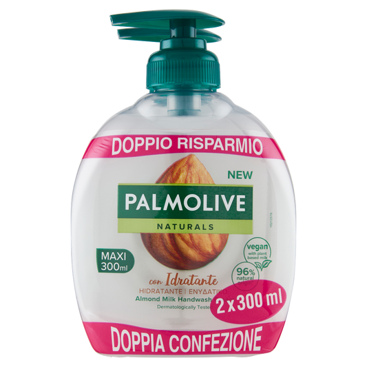 Palmolive sapone liquido mani Naturals latte e mandorla 2x300 ml (25568327)