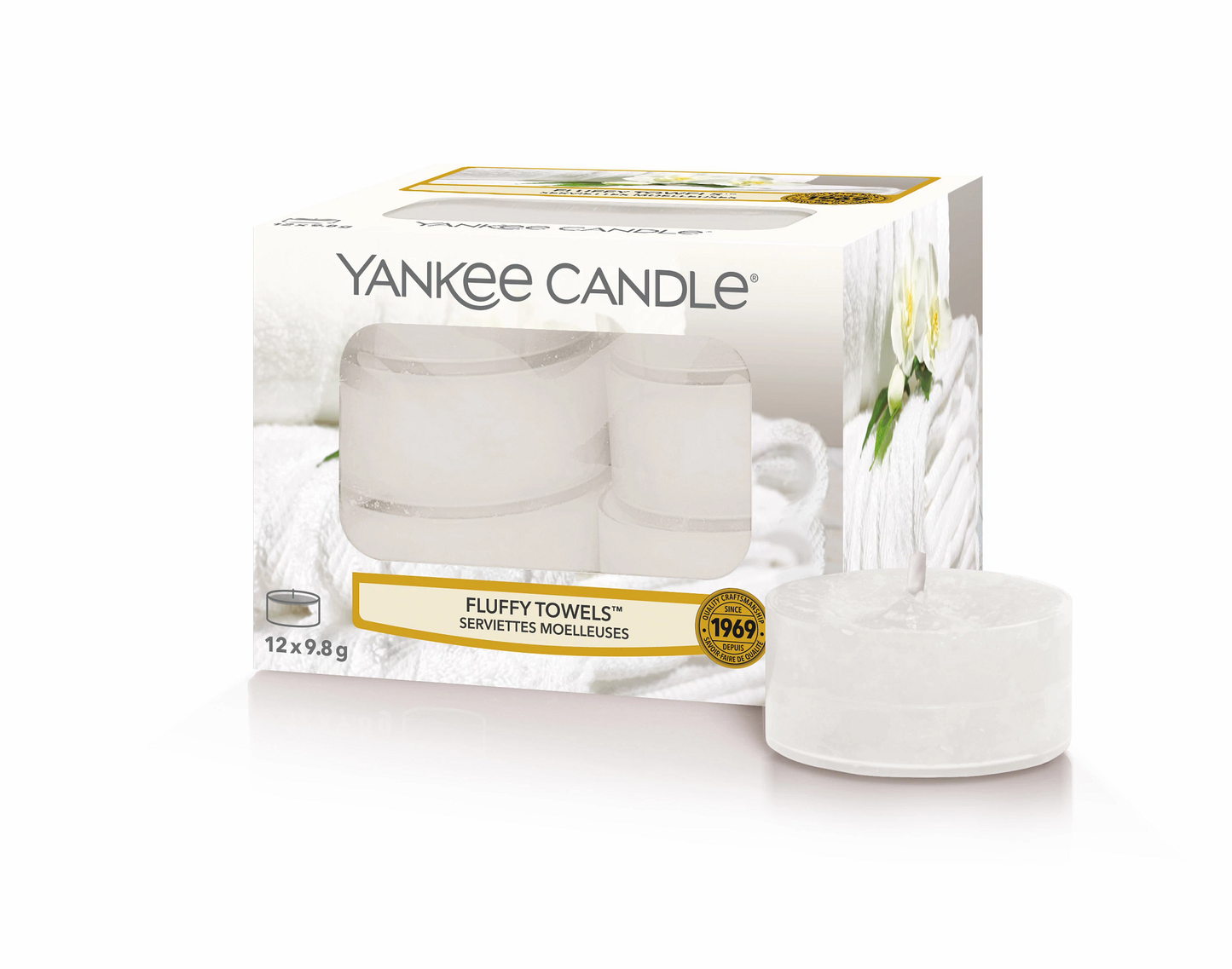Yankee Candle - Candela Tea Light Fluffy Towels