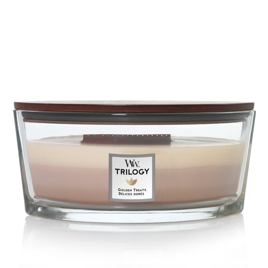 Woodwick - Candela Ellipse Trilogy Golden Treats - Home and Glam