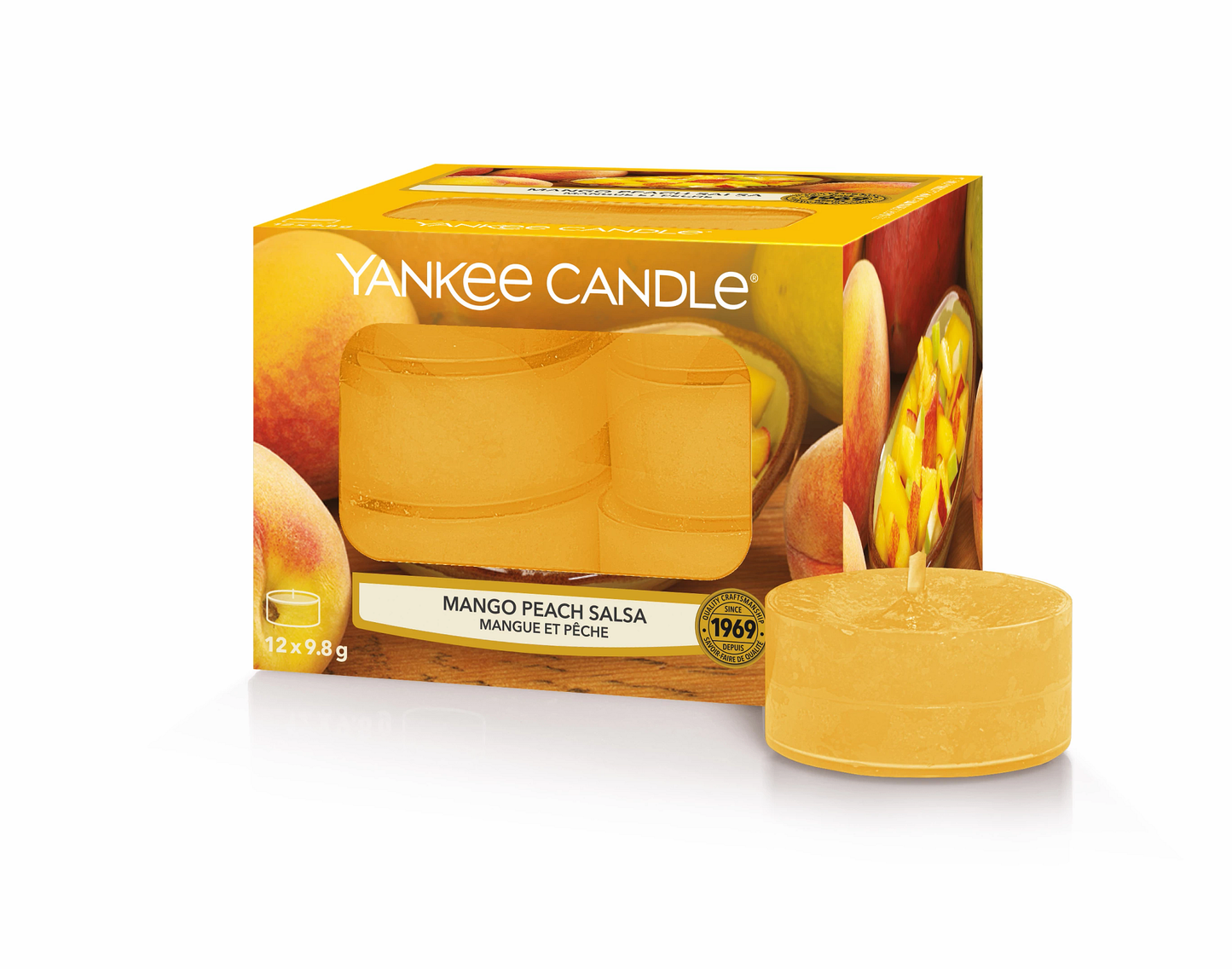 Yankee Candle - Candela Tea Light Mango Peach Salsa