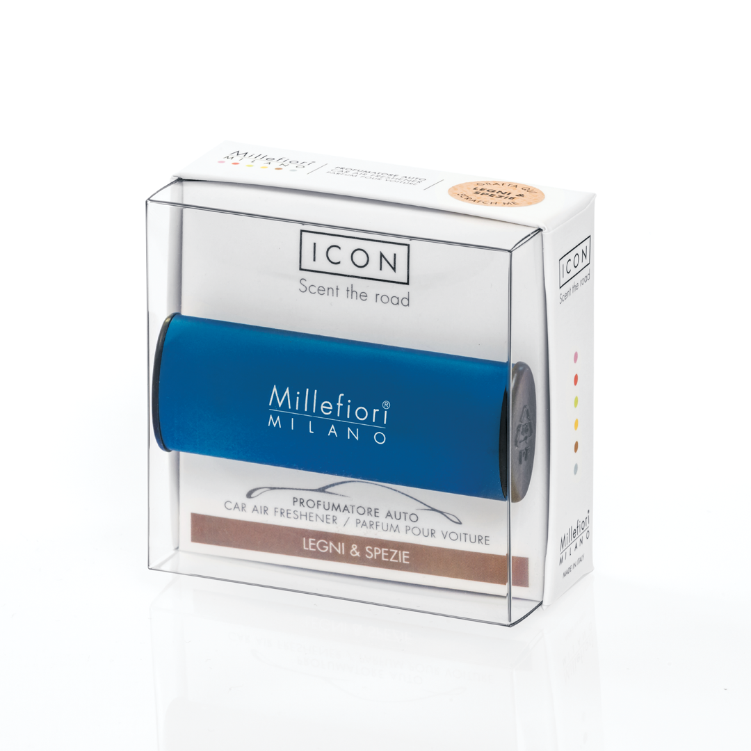 Millefiori - Diffusore Car Air Freshener «Icon» "Classic" Blu - Legni & Spezie