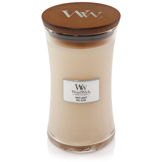 Woodwick - Candela Grande White Honey - Home and Glam