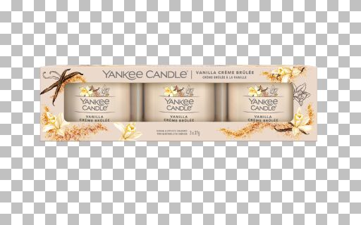 Yankee Candle - Candele votive in vetro - set da 3 - Vanille Crème Brulee
