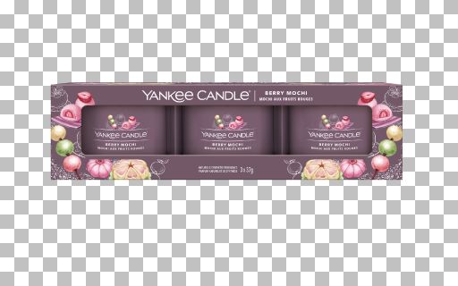Yankee Candle - Candele votive in vetro - set da 3 - Berry Mochi
