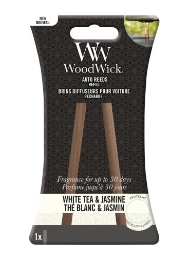 Woodwick - Bastoncini per auto - Refill White Tea & Jasmine