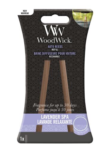 Woodwick - Bastoncini per auto - Refill Lavender Spa