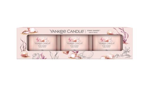 Yankee Candle - Candele votive in vetro - set da 3 - Pink Sands