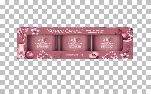 Yankee Candle - Candele votive in vetro - set da 3 - Sweet Plum Sake