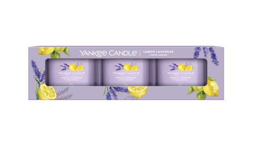 Yankee Candle - Candele votive in vetro - set da 3 - Lemon Lavender